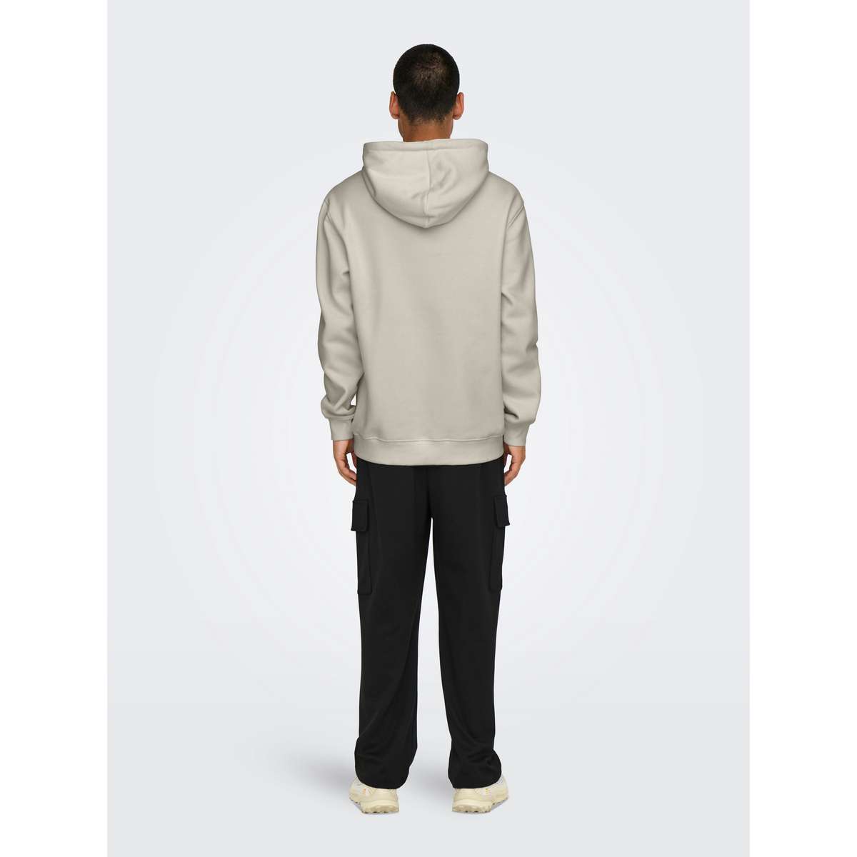 ONLY & SONS CURATED MEN΄S REGULAR FIT COTTON HOODIE SWEAT 22030921 SILVER LINING / LIGHT GREY